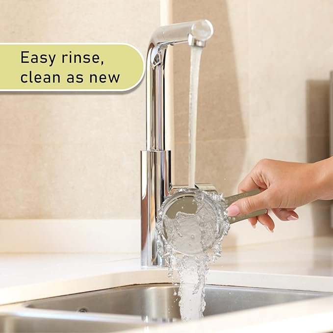 1PCS 2/3Cup (160ml, 5.3oz) Single Measuring Cup, Stainless Steel Measure Scoop, Metric and US Measurement, Dishwasher Safe