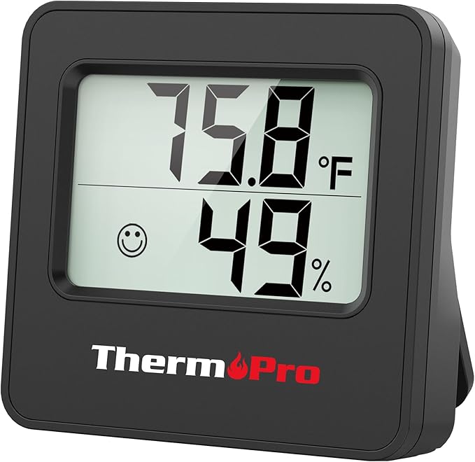 ThermoPro TP157 Hygrometer Indoor Thermometer for Home, Room Thermometer Humidity Meter with Accurate Temperature Humidity Sensor for Greenhouse Baby Room Office-1 Pack