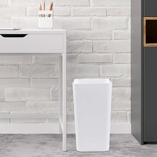 3-Pack 4.5 Gallon Trash Can, Waste Bin for Under Desk, Kitchen, Home, Office, White