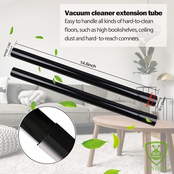 Vacuum Attachments Compatible with Shop Vac Accessories 1 1/4" Vacuum Cleaners Accessories Vacuum Extension Wand (8 Packs)