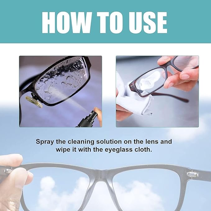 2PCs Lens Scratch Remover for Eye glasses, Lens scratch removal spray,Eyeglass Scratch Remover,Glasses Windshield Repair Fluid