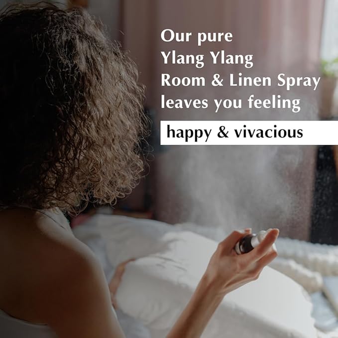 Ylang Ylang Room, Linen & Pillow Spray by Aromafume | 100ml/3.38 fl oz | with Ylang Ylang Essential Oil | Aromatherapy Spray | Mist for Bedding, Fabrics