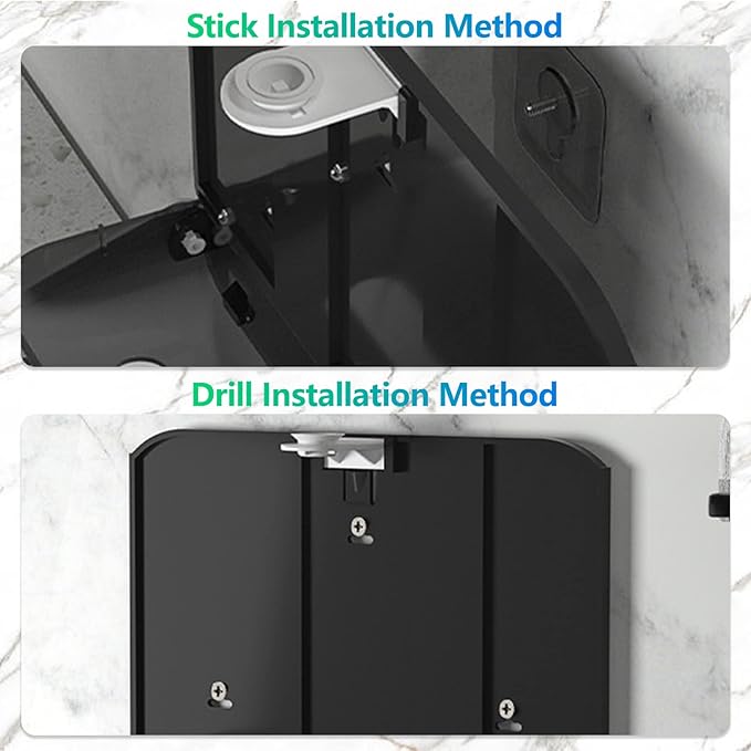 Paper Towel Holder Wall Mount: Commercial Paper Towel Dispenser for Multifold/Trifold/c Fold Hand Paper Towel, Adhesive Paper Towel Holder No-Hole Installation 200 Sheets