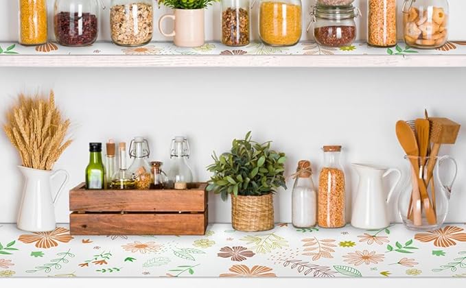 Shelf Liner 18" W x 96" L Cabinet Liners Non Adhesive, Drawer Liners Non Slip Kitchen Mat Waterproof Oil-Proof for Kitchen Cabinet, Shelves, Refrigerator, Storage, Easy to Trim