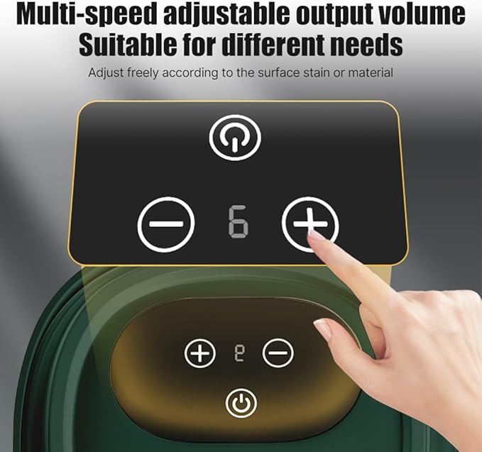 Irishom Pressurized Handheld Steam Cleaner with 3 Brushes and Extended Rod, Deep Cleaning Steamer with 6 Gear Adjustable Digital Touch Screen 1500ml Water Tank