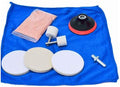 9pcs/Set Glass Polishing Kit,Deep Scratch Remover with Towel Car Polish Pad Cerium Oxide Powder Felt Polishing Wheel Set for Windscreen and Glass(Size:9pcs/Set)