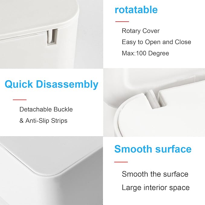 2Pcs Diaper Wipes Dispenser, Refillable Wipe Container, Wipe Container with Sealing Design Lid, Keep Wipes Fresh,Wet Wipes Cases (White and White)