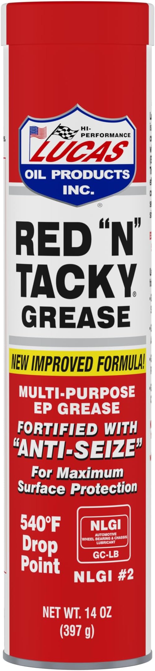 Lucas Oil 10005 Red 'N' Tacky Grease - 14 Ounce