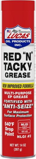 Lucas Oil 10005 Red 'N' Tacky Grease - 14 Ounce