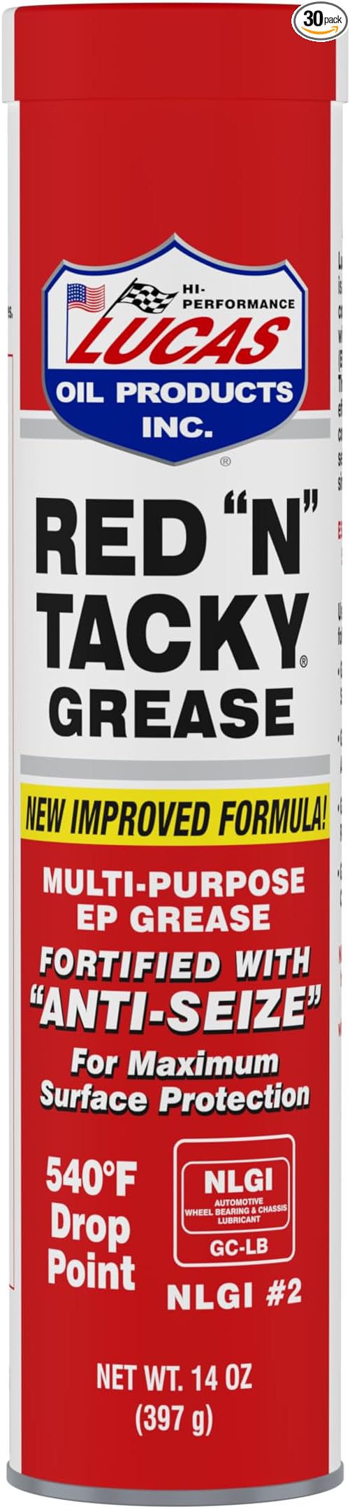 Lucas 10005-30PK Red N' Tacky Grease, (Pack of 30)