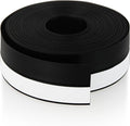 Silicone Weather Stripping Door Seal Strip, 16.4 Feet Self Adhesive Sealing Sticker Sealing Tape for Door Draft Stopper Adhesive for Doors Windows Shower Glass Gaps (Black, Width 25mm)