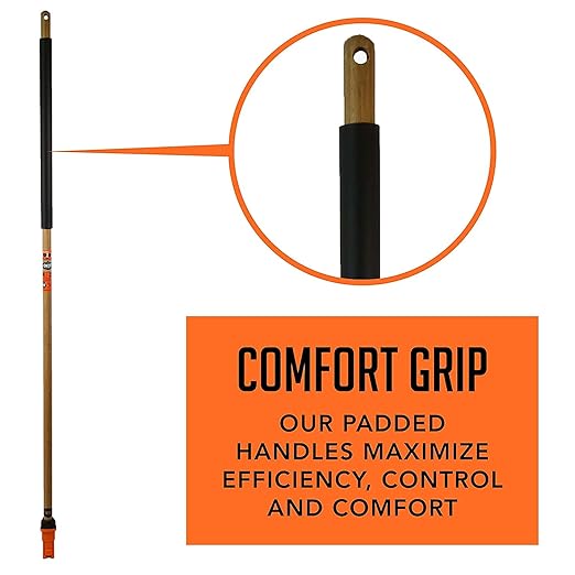 SWOPT Garage Kit — Includes 48” and 60” Wooden Handles, Smooth Surface Push Broom & 10” Premium Multi-Surface Scrub Brush Head
