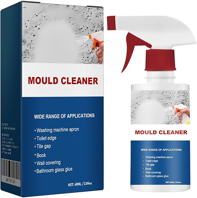 Mould Cleaner Spray Powerful Foam Cleaning Spray | Multi-Surface Fast-Acting Stain Remover for Kitchen, Bathroom, Wall and Tile Cleaning, No Scrubbing Required (3, 2.04oz*3)