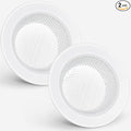 Retisee 2 Pcs Sink Strainer Stainless Steel Kitchen Sink Drain Strainer Basket Cover Mesh Hair Food Catcher, Large Wide Rim of 4.4 Diameter(Porcelain White)