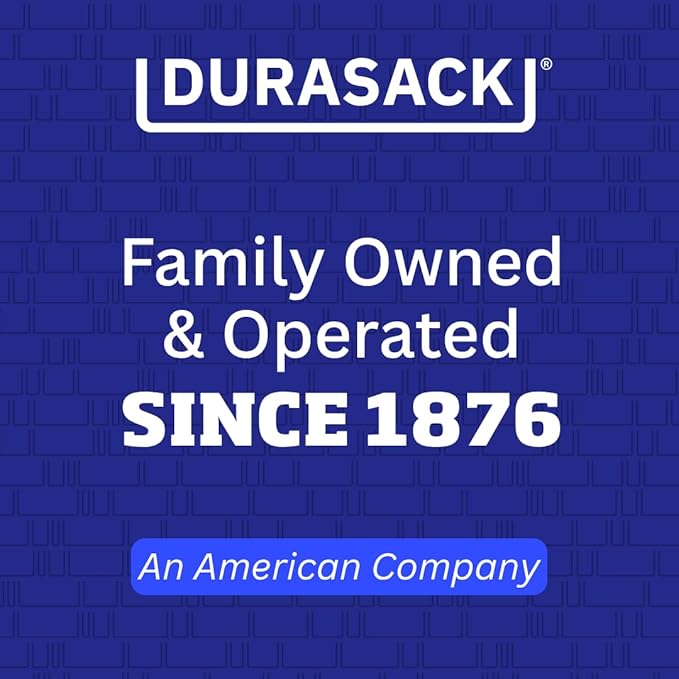 DURASACK Heavy Duty Home and Yard Bags 48-Gallon Reusable Self-Standing Lawn and Leaf Bags Garbage Can with Reinforced Handles, Gingham Blue, 3 Pack