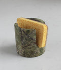 Natural Green Marble Sponge Holder for Kitchen Counter, Drying Rack, Sponge Caddy for Sink Organizer