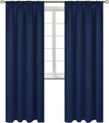 BGment Rod Pocket Blackout Curtains for Bedroom 84 Inches Length - Thermal Insulated Room Darkening Curtain for Living Room, 42 x 84 Inch, 2 Panels, Navy Blue