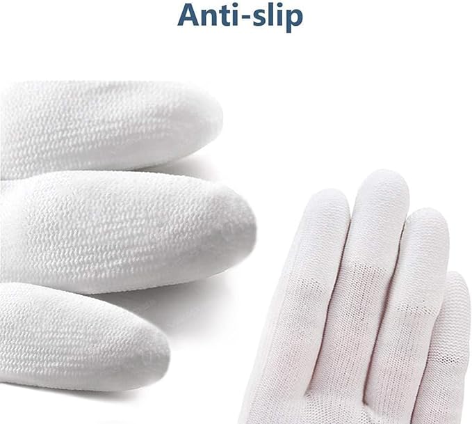 VSGO Professional Camera Cleaning Gloves Anti-Static for Camera and Sensor Cleaning, Compatible with Precision Instruments, White (DDG-1)