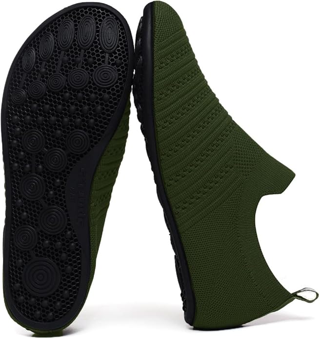 QZKDM Lightweight Slip on Grip Indoor House Slippers Barefoot Non Slip Home Exercise Yoga Shoes for Men Women