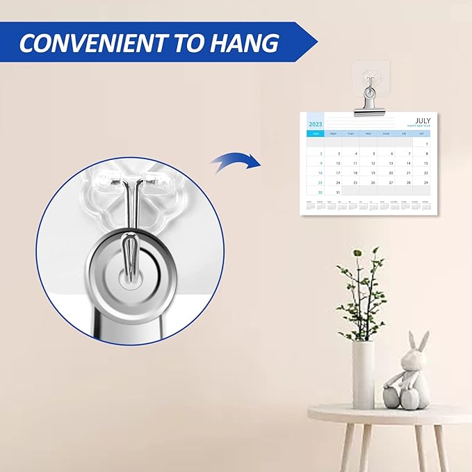 20 Pack Large Metal Hinge Clips 2 Inches Bull Hinge Paper Clips for Crafts, Photo, Drawing, Food Bags at Home, Office, School, Shop - Silver, 51mm