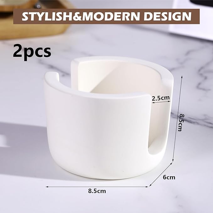Geelin 2 Pack Diatomite Stone Sponge Holder for Kitchen Sink Absorbent Sponge Drying Rack Dish Organizer Kitchen Accessories Sink Tray(Beige)