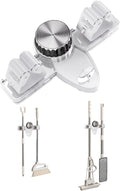 Mop and Broom Holder Wall Mount, No Punching Required Broom and Mop Organizer Wall Hanging with Hooks for Bathroom, Laundry Room, Garage, Kitchen,Garden Tool Organizer Storage (1pcs Transparent)