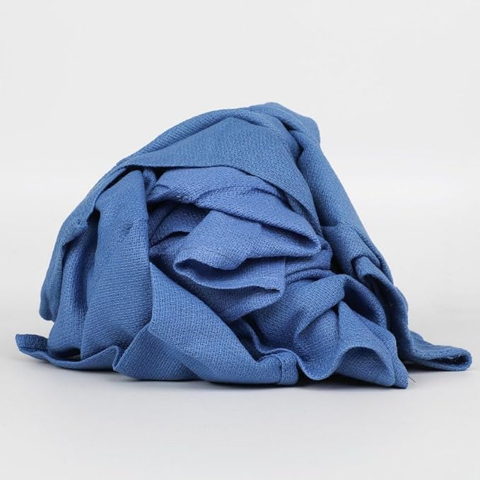 PRO SOURCE 25 Lb Box Virgin Surgical Lint-Free Blue Cotton Huck Towels: 16" x 25"