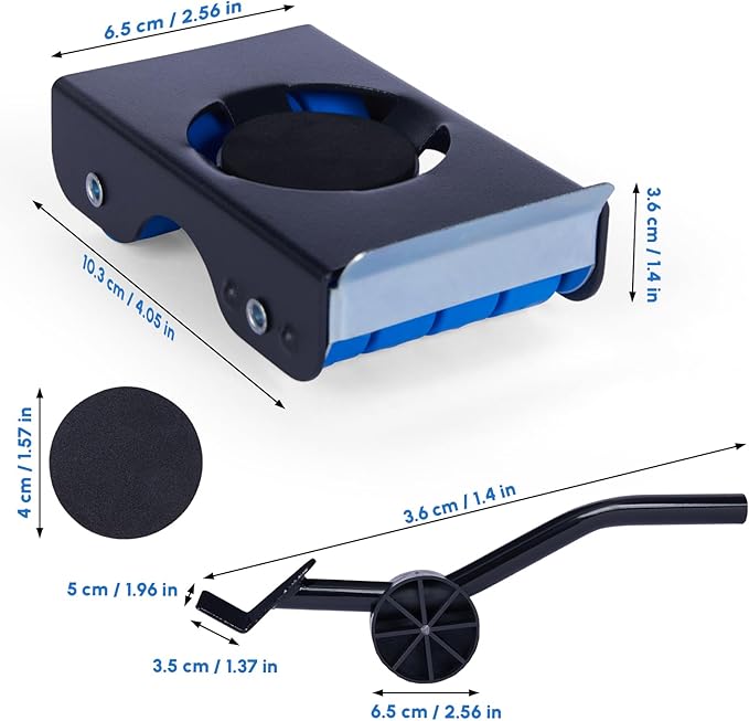 Furniture Sliders, Furniture Movers with Wheels 700LBS- 4 Metal Slider with Anti-Slip Pad（4 Brakes Each for Easy Moving, Heavy Duty Appliance Roller Dolly for Couches, Sofas +More.