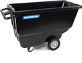 Tilt Truck, 1/2 Cu. Yd. Capacity Dump Cart with Heavy Duty 12” Wheels & 5” Casters for Handling, Transporting on Construction Jobsites, 750 lbs, Trash Cart with Wheels DUC12A