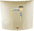 TOHONFOO Backflow Preventer Pipe Insulation Cover (5°F) - Irrigation Sprinkler Valve Insulated Pouch - Water Well Pump Cover - Sturdy 5 Layers for Winter Freeze Protection, 40" W x 36" H, Beige