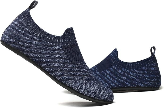 QZKDM Lightweight Slip on Grip Indoor House Slippers Barefoot Non Slip Home Exercise Yoga Shoes for Men Women