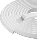 V Shape Foam Weather Stripping Door Frame Seal Strip 19.7FT White, Draft Stopper, Insulation Winter, Weatherstripping, Gap Sealing, Soundproofing, Self-Adhesive Used for Exterior Front Door Side