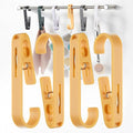 iBetterLife 4Pcs Laundry Hooks Clips Hanger - Laundry Clips with Hooks Heavy Duty Closet Organizer Clothes Pins Hanging Towel Clamps for Socks, Boot, Bras for Bathroom Wardrobe Kitchen