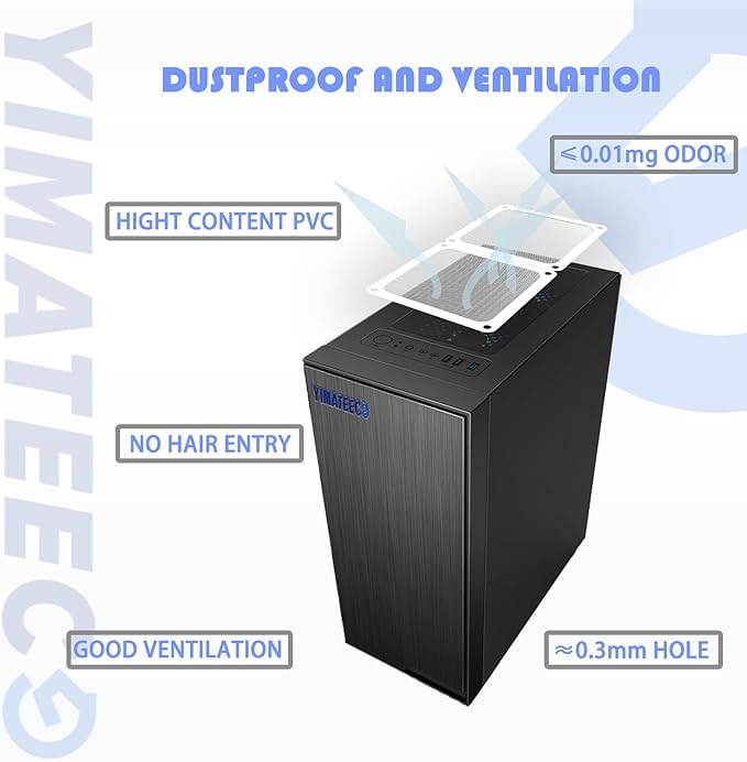 Dust Filter PC 140mm Computer Fan Filter Grills for Computer Cooler Fan/PSU/Routers 50 Mesh, Magnetic Frame PC Cooler Filter Dustproof Mesh (PVC, 140 * 140mm, 5pcs, White)
