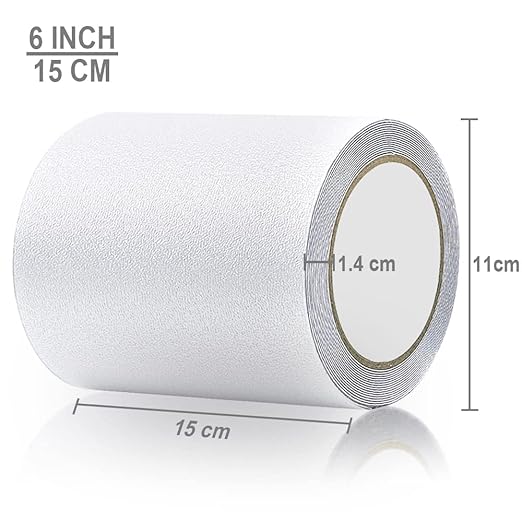 Anti Slip Tape Transparent, More Clear and Comfortable Safety Track Tape (6" Width x 190" Long, Clear)