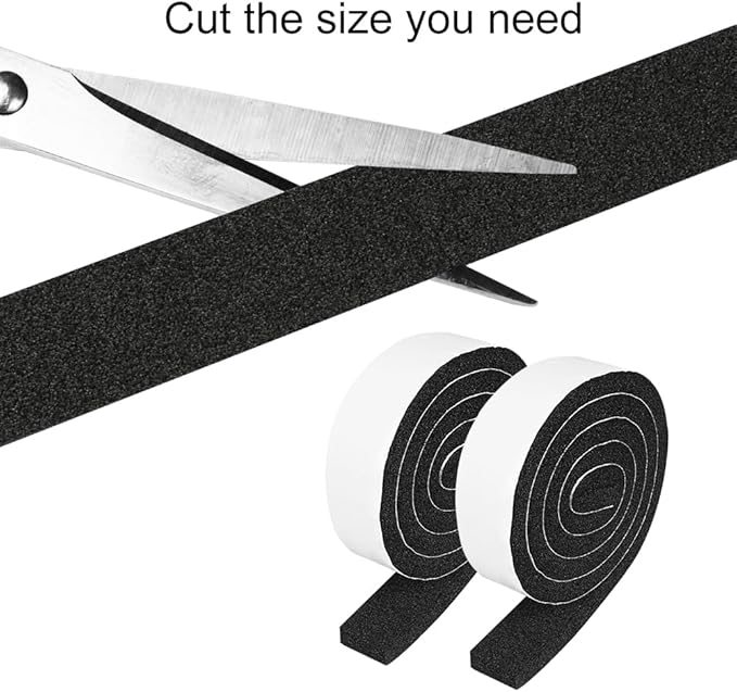 2 Rolls 1 Inch W 3/8 Inch T Weather Stripping Air Conditioner Open Cell Foam Seal Tape, Window Insulation High Resilience Seal Strip for Doors Window,Total 16FT