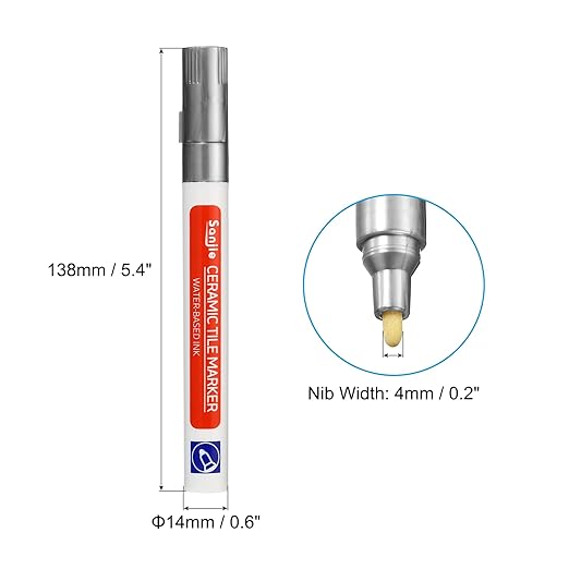 PATIKIL Grout Pen, 4 Pack Silver Tile Marker Waterproof Grout Sealer Pen Tile Repair Pens Paint Pens for Wall Floor Bathroom Kitchen Refresh
