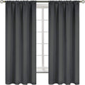 BGment Thermal Blackout Curtains 63 Inches Length for Bedroom Window, Dark Grey Room Darkening Insulated Drapes with Rod Pocket for Living Room, 42 x 63 Inch, 2 Panels