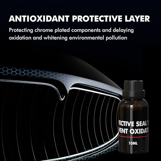 Metal Polish Restorer and Protectant, Chrome Cleaner and Polish for Cars, Removes Oxidation and Discoloration from Metal, Aluminum, Stainless Steel, Brass, Chrome and More - 7Oz