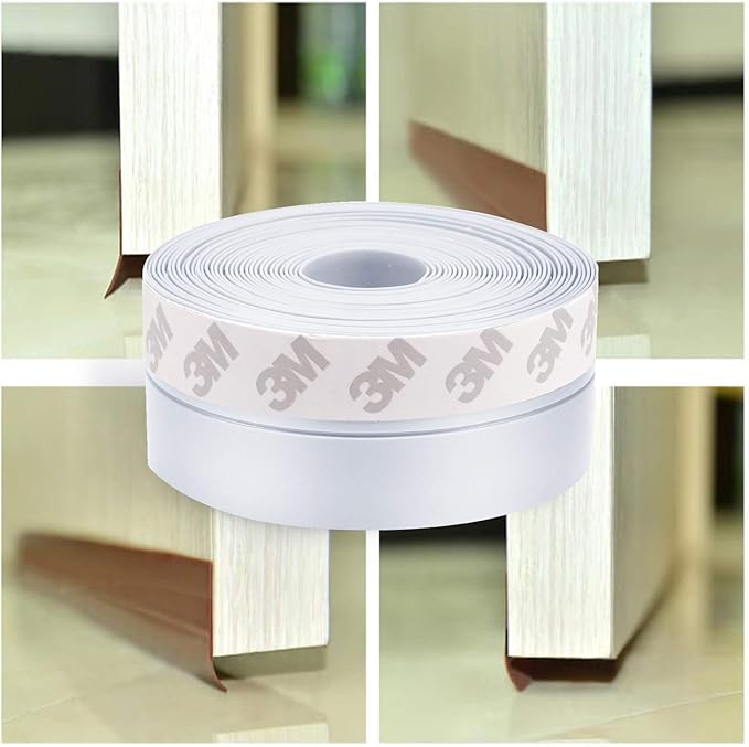 TAROSE Weather Stripping, Silicone Door Seal Strip Door, Window, Transparent 16 Feet Long (Width 45mm)