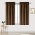 DWCN Brown Blackout Curtains for Bedroom -Rod Pocket Thermal Insulated Room Darkening Drapes for Living Room, W 42 x L 54 Inch, 2 Panels