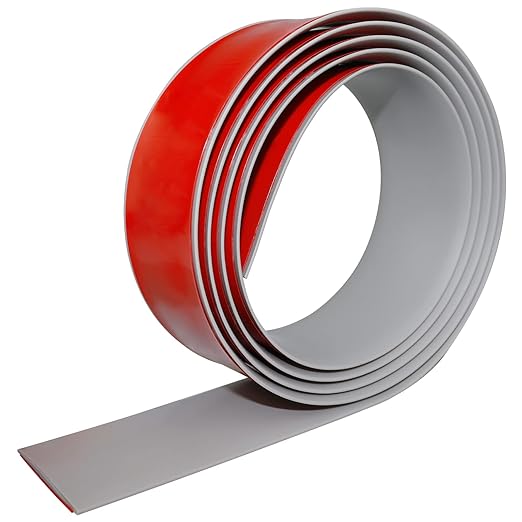Floor Transition Strip Self Adhesive Floor Cover Strips Laminate 2" Wide Vinyl Flat Divider Transitions (5cm, 3.3Ft, Gray)