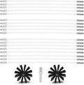 25 Feet Stove Pipe Clean Brush Extension Rods Flexible Fireplace Chimney Brush Stove Pipe Brush Rod Rotary Air Duct Dryer Vent Cleaner Rods Flue Brush Chimney Sweep Kit with Brush Head