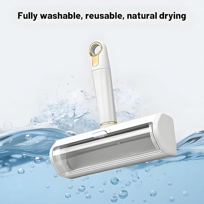 Pet Hair Remover Lint Roller - Washable Reusable, Static Adsorption for Cat Dog Hair Removal On Furniture, Sofas, Bedding, Carpets，Pet Hair Removal Tool，Dog Hair Remover，Lint Remover(White)