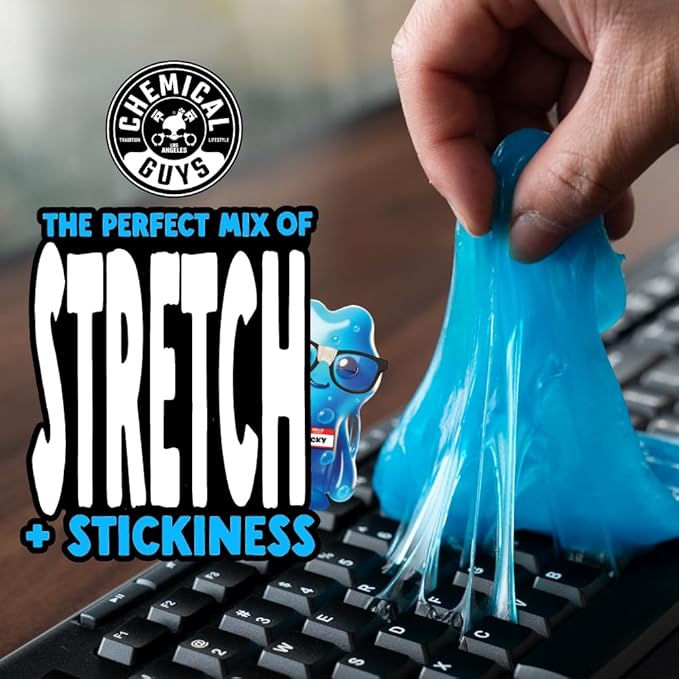 Chemical Guys Sticky Icky Car Cleaning Gel, Green Apple Scent - Detailing Gel for Vents, Keyboards, and More, 100g, 4 Pack