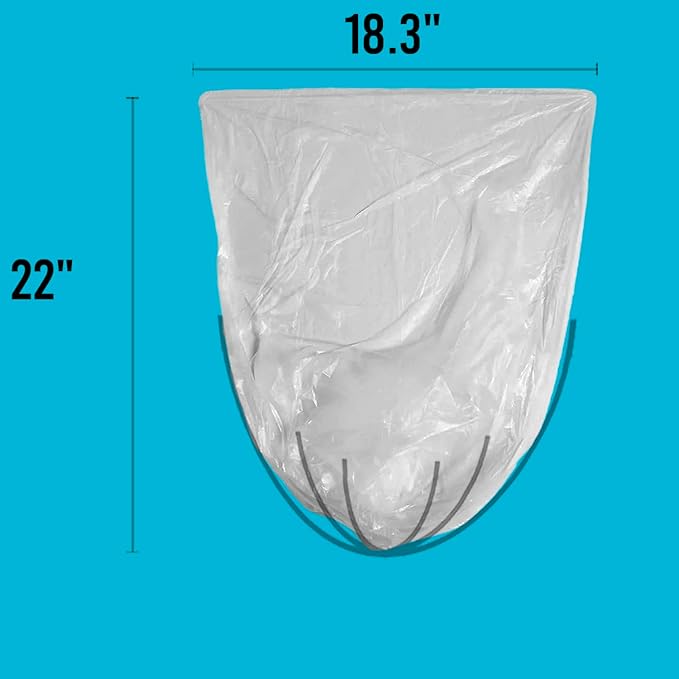 2-4 Gallon Trash Bags, 400 Count Bulk, Clear Plastic Recycling Bags, Small Multi-purpose Garbage Bags for Business Home Bathroom Kitchen Commercial and Industrial