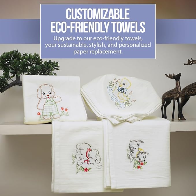WHITEWRAP Flour Sack Towels| Tea Towel for Crafts| Kitchen Dish Cotton Blank Towel for Embroidery|Baking Bread Proofing Linen Cover| Thick Absorbent Quick Dry| 7 Pack 15"x25" Natural