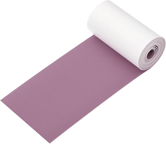 PATIKIL Leather Patches Tape for Furniture, 3.2 x 61 Inch Self Adhesive Vinyl Leather Repair Kit Cover Sheet for Couch, Sofa, Car Seats, Office Chair, Light Purple