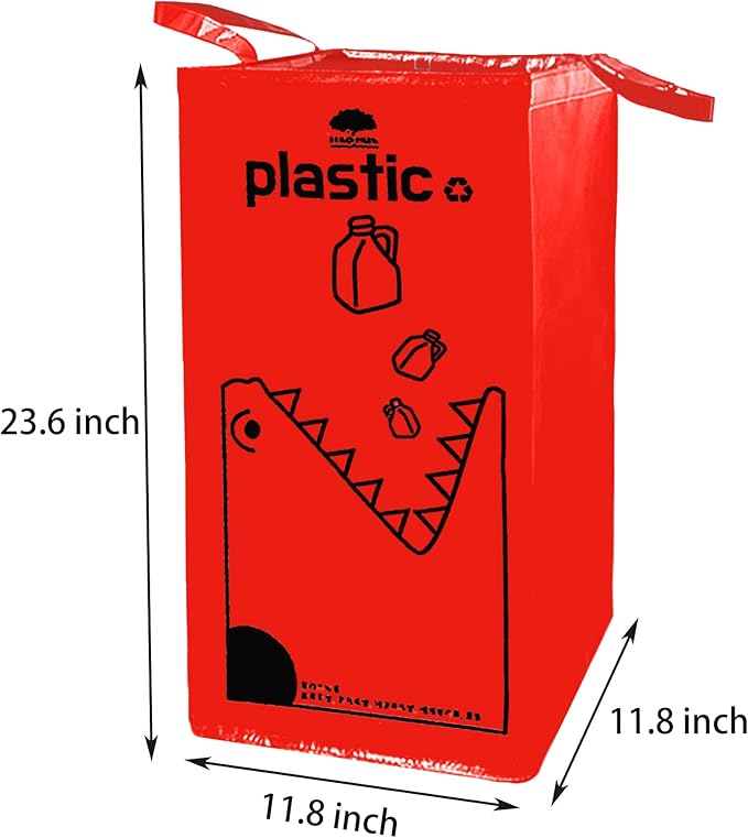 Recycling Bags,Separate Recycling Waste Bin Bags for Kitchen Home, Trash and Recycle Bin Combo,Reusable Waterproof,42 Gallon, Pack of 3 Recycling Bins