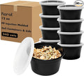 Karat [12oz - 240 ct Black PP Injection Molded Round Deli Containers with Lids (FP-IMDC12-PPB)
